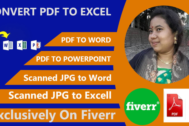 I will convert pdf to excel or word, scanned pdf to word or excel