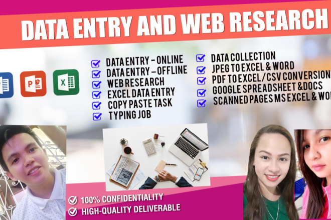 I will convert pdf to word, data entry, web research, copy paste, typing