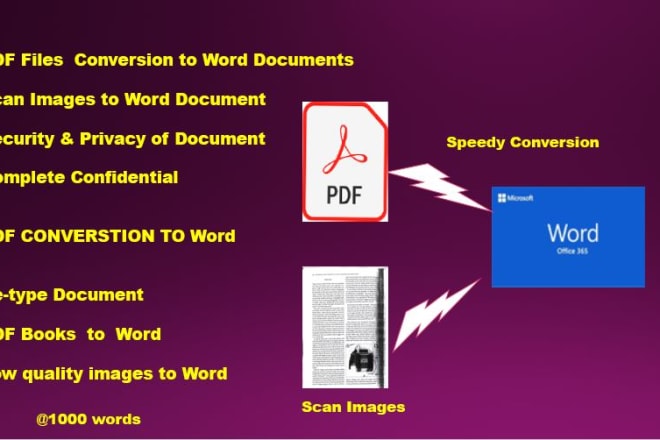 I will convert scanned PDF files to word efficiently