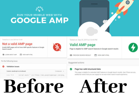 I will convert website to google amp and fix all amp errors