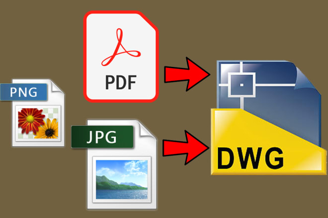 I will convert your pdf or jpg or png to dwg