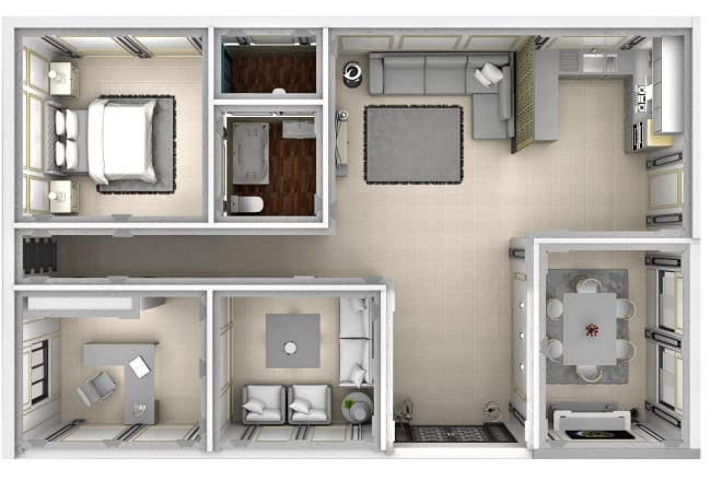 I will create 3d floor plan, visualization rendering