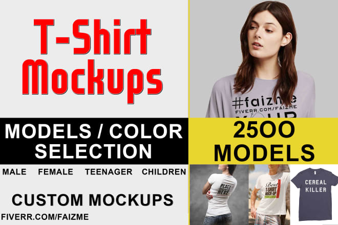 I will create 5 impressive realistic HD t shirt mockup