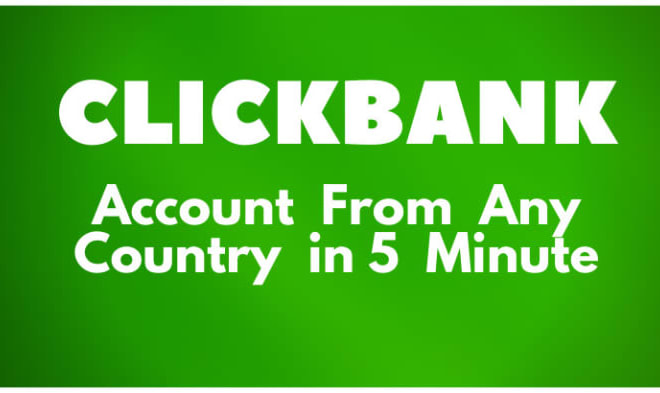 I will create a clickbank or jvzoo or digistore24affiliate account for you