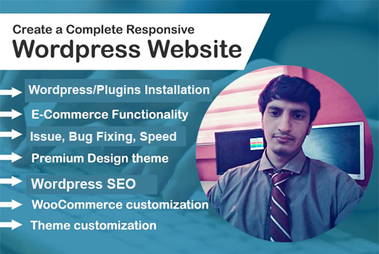 I will create a complete responsive business wordpress website