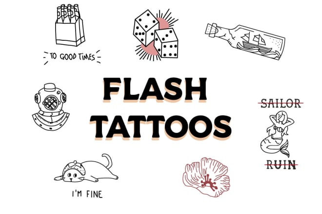 I will create a flash minimalist tattoo design