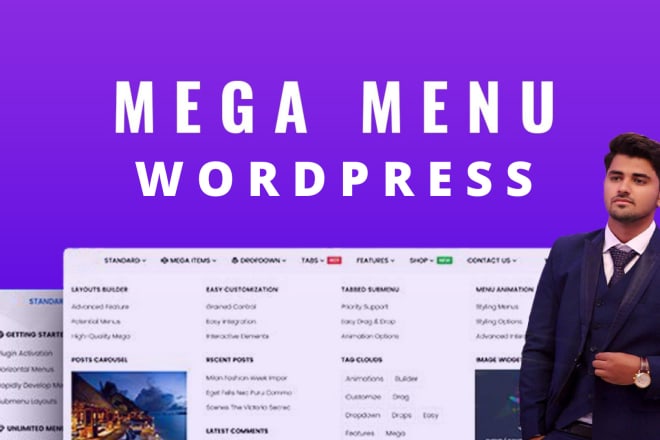 I will create a mega menu with another mega menu plugin
