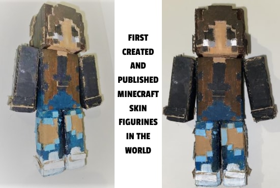 I will create a minecraft physical skin figurines