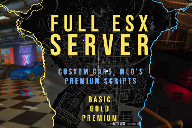 I will create a premium fivem esx server