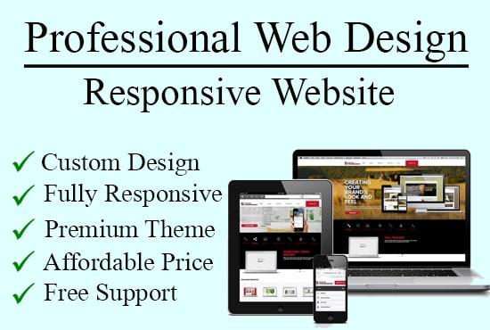 I will create a responsive and professional web design