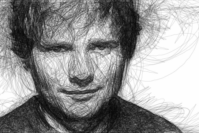I will create a scribble art portrait for you