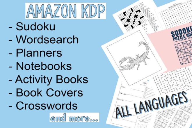 I will create an amazon KDP low content book interior and cover