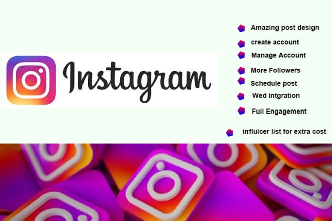 I will create and manage your facebook page and instagram as social media manager