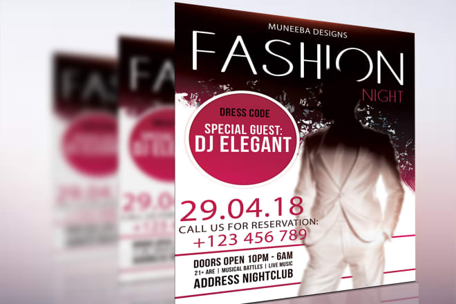 I will create any attractive event flyers,poster in 12 hours