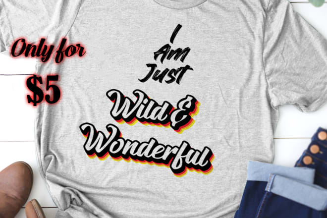 I will create awesome typography t shirt design