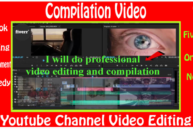 I will create compilation videos for your youtube channel tiktok,gaming etc