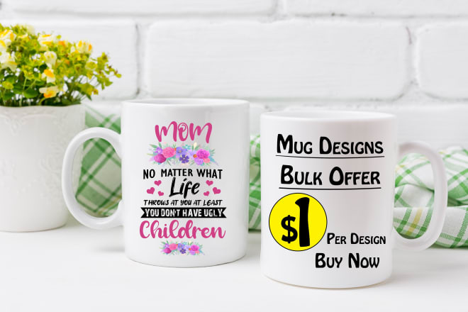 I will create cool coffee mug designs for your pod business