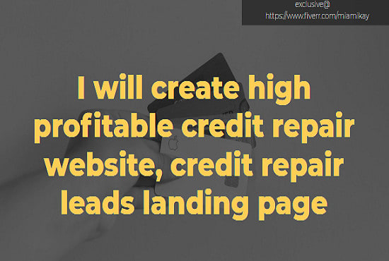 I will create credit card repair website, credit card landing page