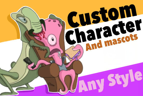 I will create custom cartoon character