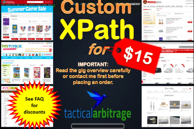 I will create custom xpath for tactical arbitrage