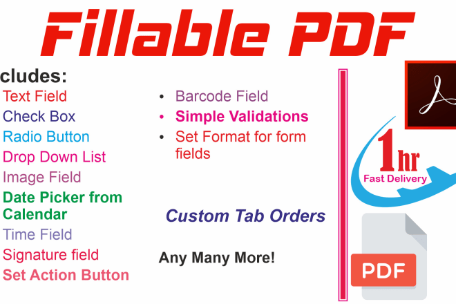 I will create fillable pdf forms professionally
