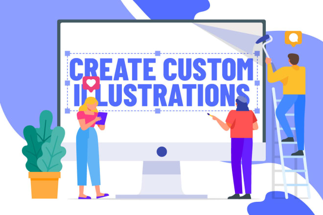 I will create flat illustration for your UI or web page