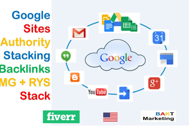 I will create google sites authority stacking backlinks omg and rys