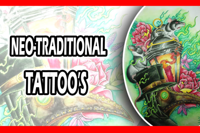 I will create neo traditional tattoo style design
