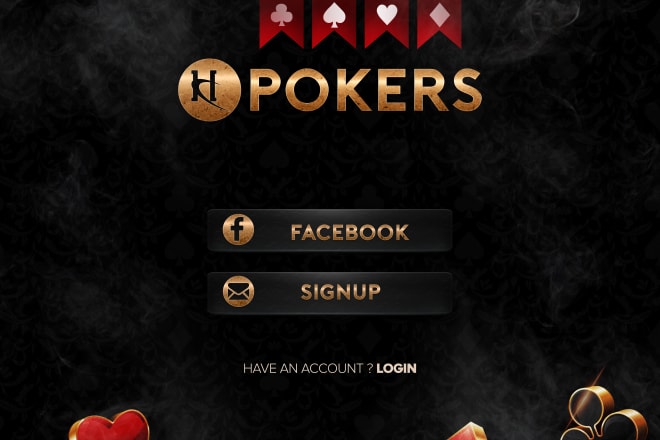 I will create poker and playing cards game design