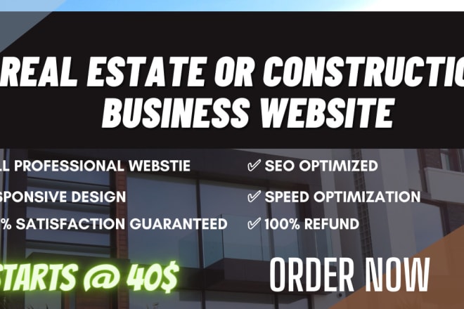 I will create real estate,construction website with idx