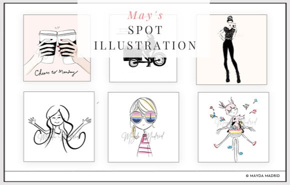 I will create spot illustrations for your online blog, magazine,