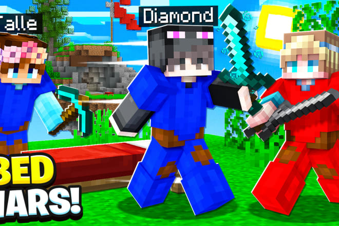 I will create the best 2d minecraft thumbnail for your video