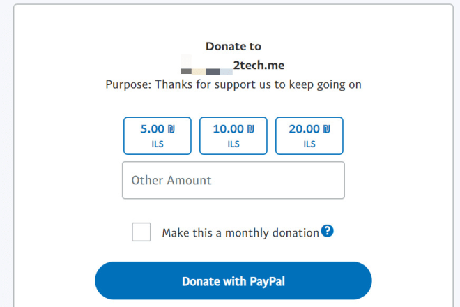 I will create your donation button