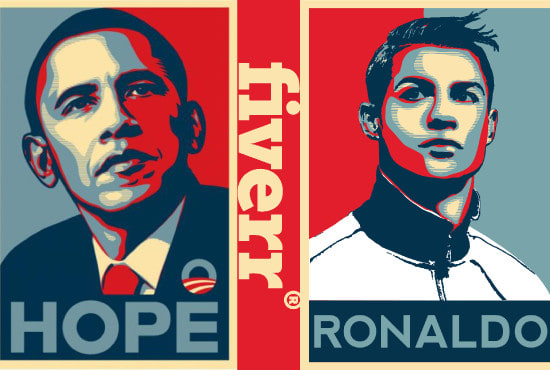 I will create your photo in obama hope poster style