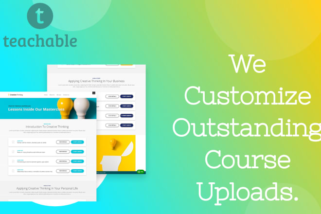 I will creatively arrange your online course website with teachable
