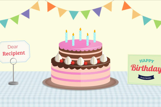 I will customize a simple birthday greeting video