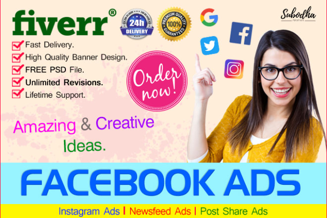 I will design 5 premium high converting facebook ads for you