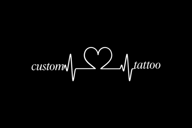 I will design a custom heartbeat tattoo
