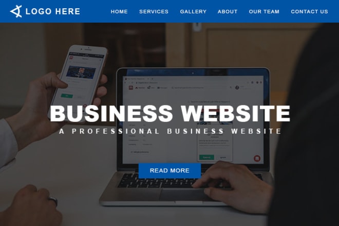 I will design a professional business website design