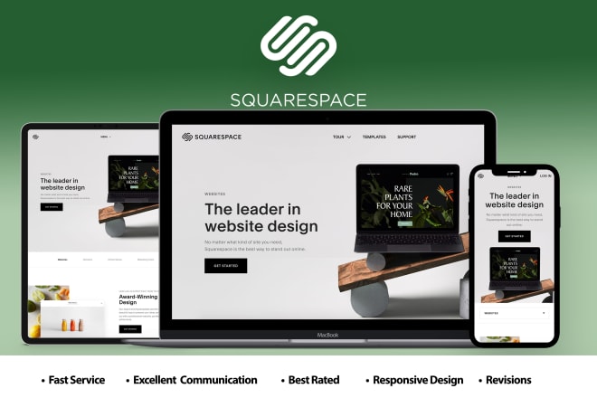 I will design a professional squarespace website for you