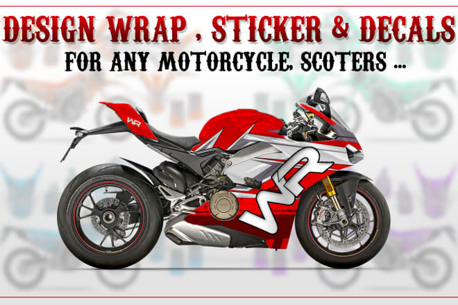 I will design a wrap decal sticker frame for bicycle and motorcycle