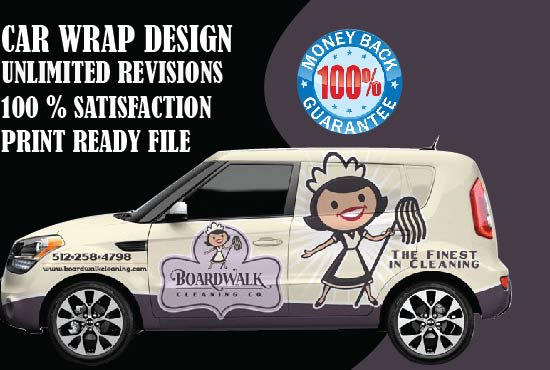 I will design adorable and attractive car wrap,van wrap,bus wrap