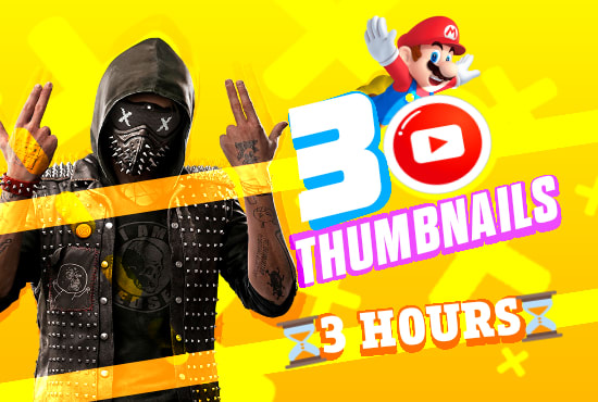 I will design amazing youtube thumbnail in 3 hours