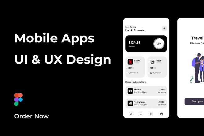 I will design an amazing mobile app ui ux