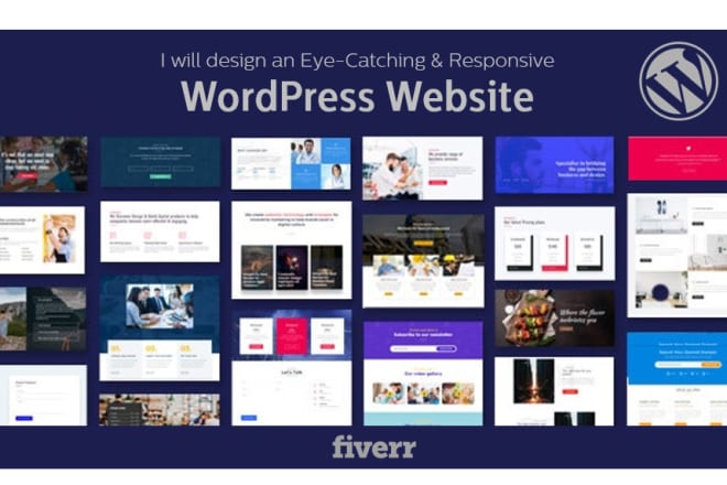 I will design and create a responsive wordpress website for you