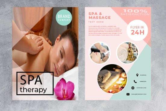 I will design beauty salon,spa menu,flyer,posters,banners in 24h
