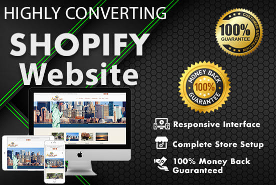 I will design converting shopify website or dropshipping store