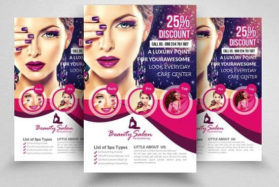 I will design cosmetic flyer, cosmetic label, nail, eyelashes, and brand logo