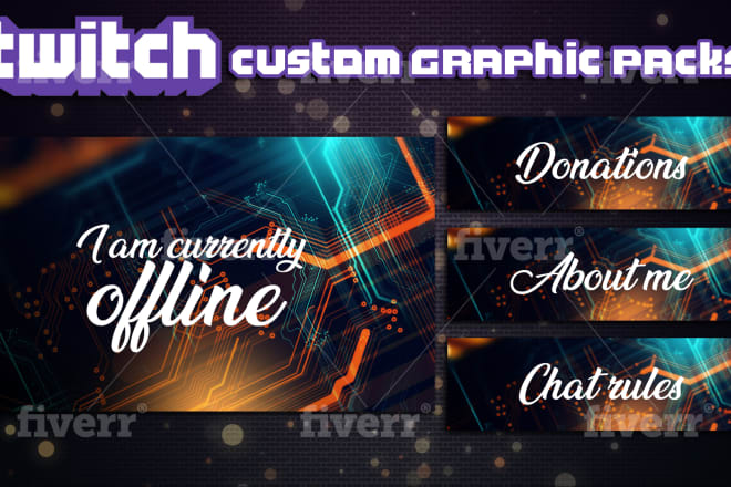 I will design custom graphic packs for streamers