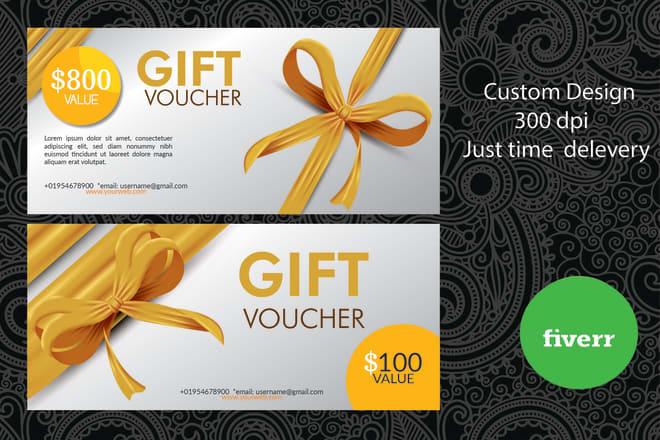 I will design custom voucher,coupons,postcard,invitation and certificate